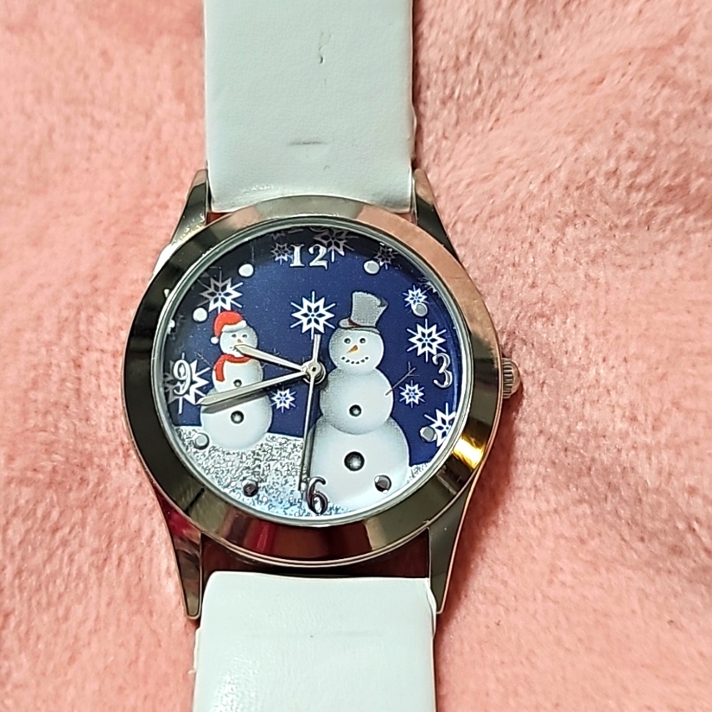Rare Vintage AVON snowman watch, Works Great